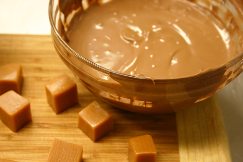 Homemade Chocolate Dipped Caramels 