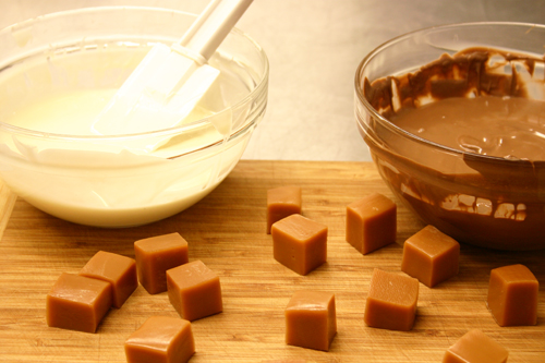 Homemade Chocolate Dipped Caramels 