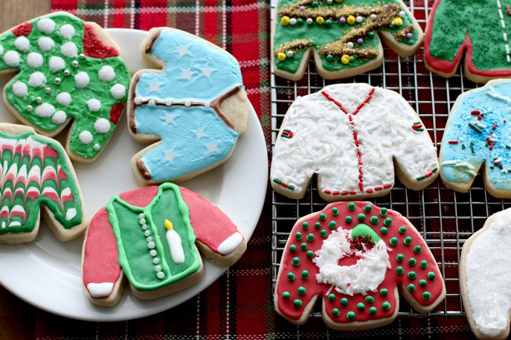 Ugly sweater cookie decorating holiday party
