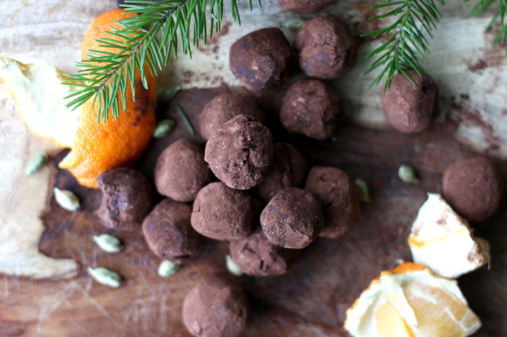 Edible Gift Ideas: Orange cardamom chocolate truffles recipe