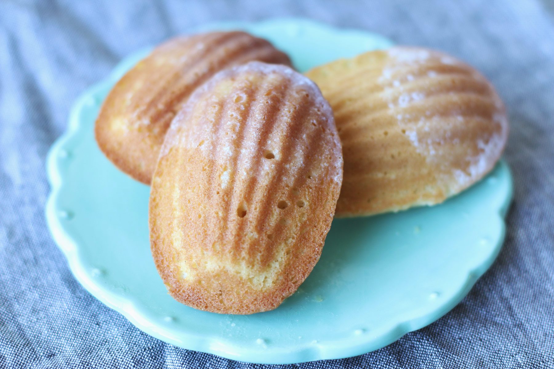 Lemon and Rose Water Madeleines