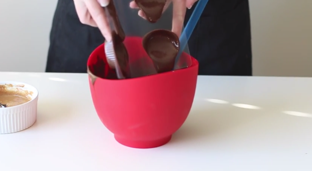 Pouring chocolate