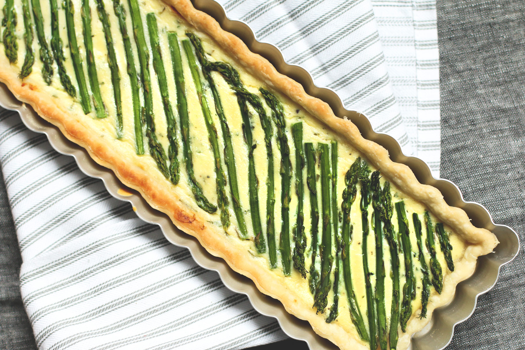 Savory Crust with asparagus tart