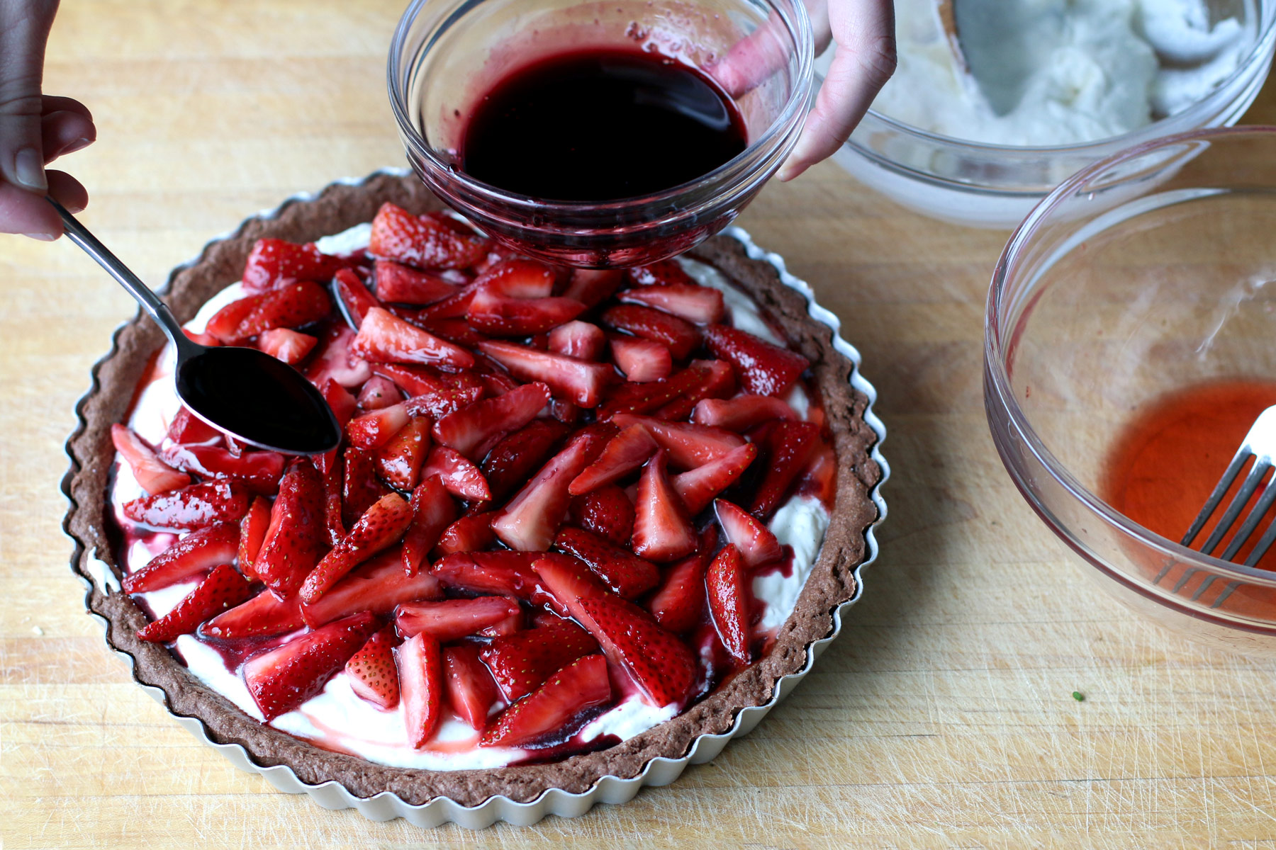 Red Wine and Strawberry Tart
