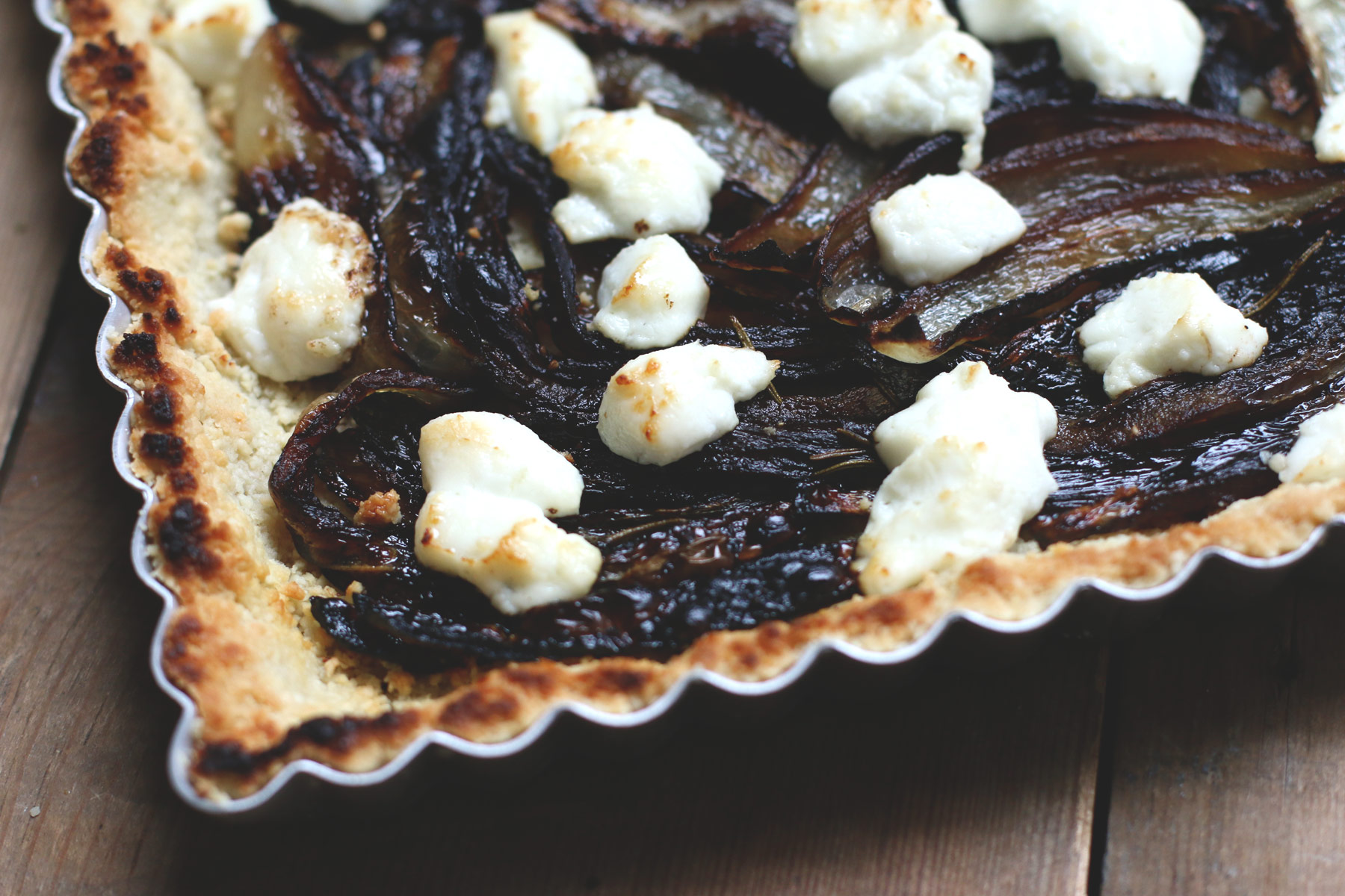 Gluten Free tart with Caramelized Onions