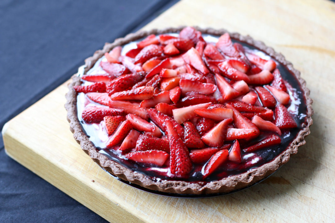 Red Wine and Strawberry Tart