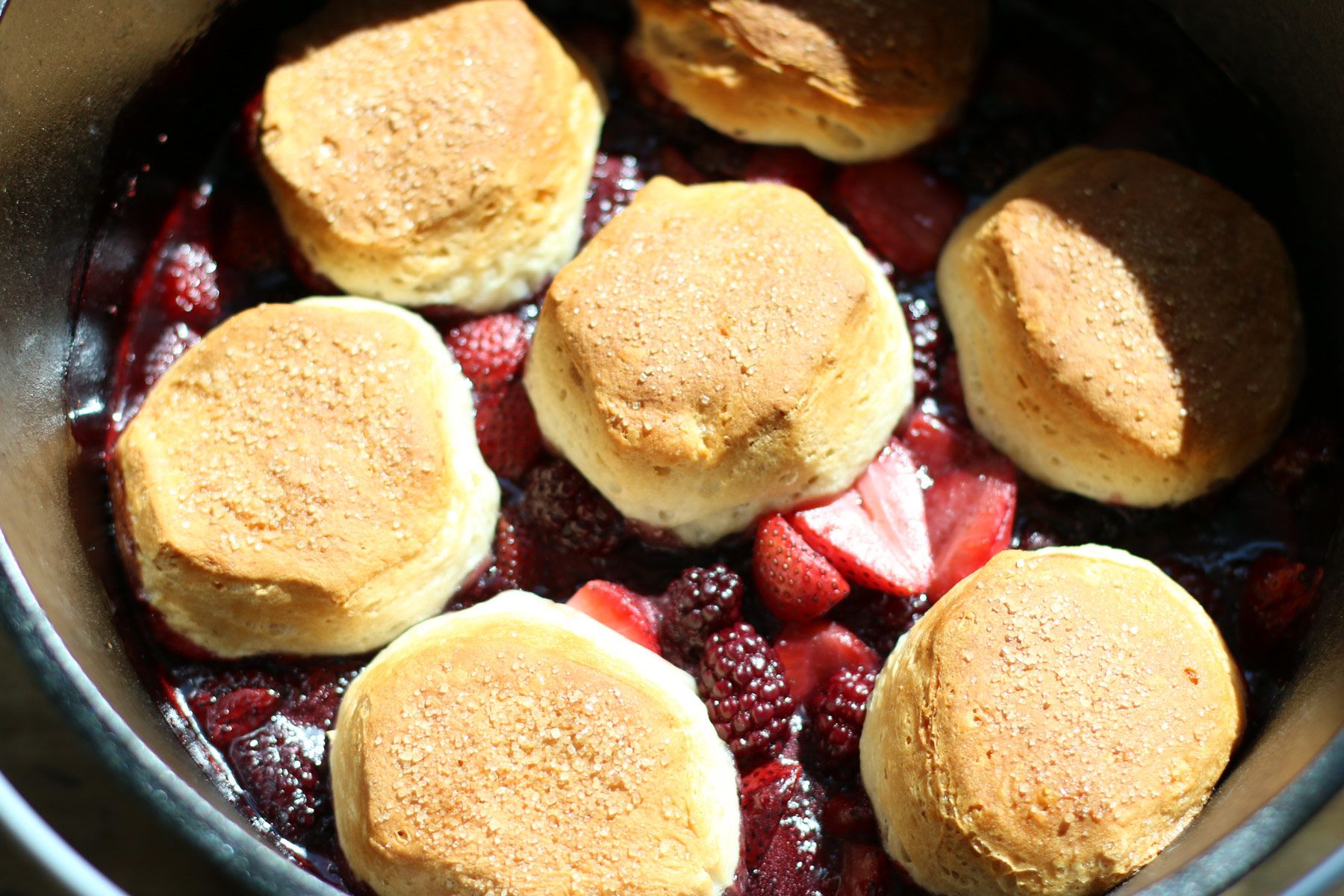 Mixed Berry Dutch Oven Cobbler