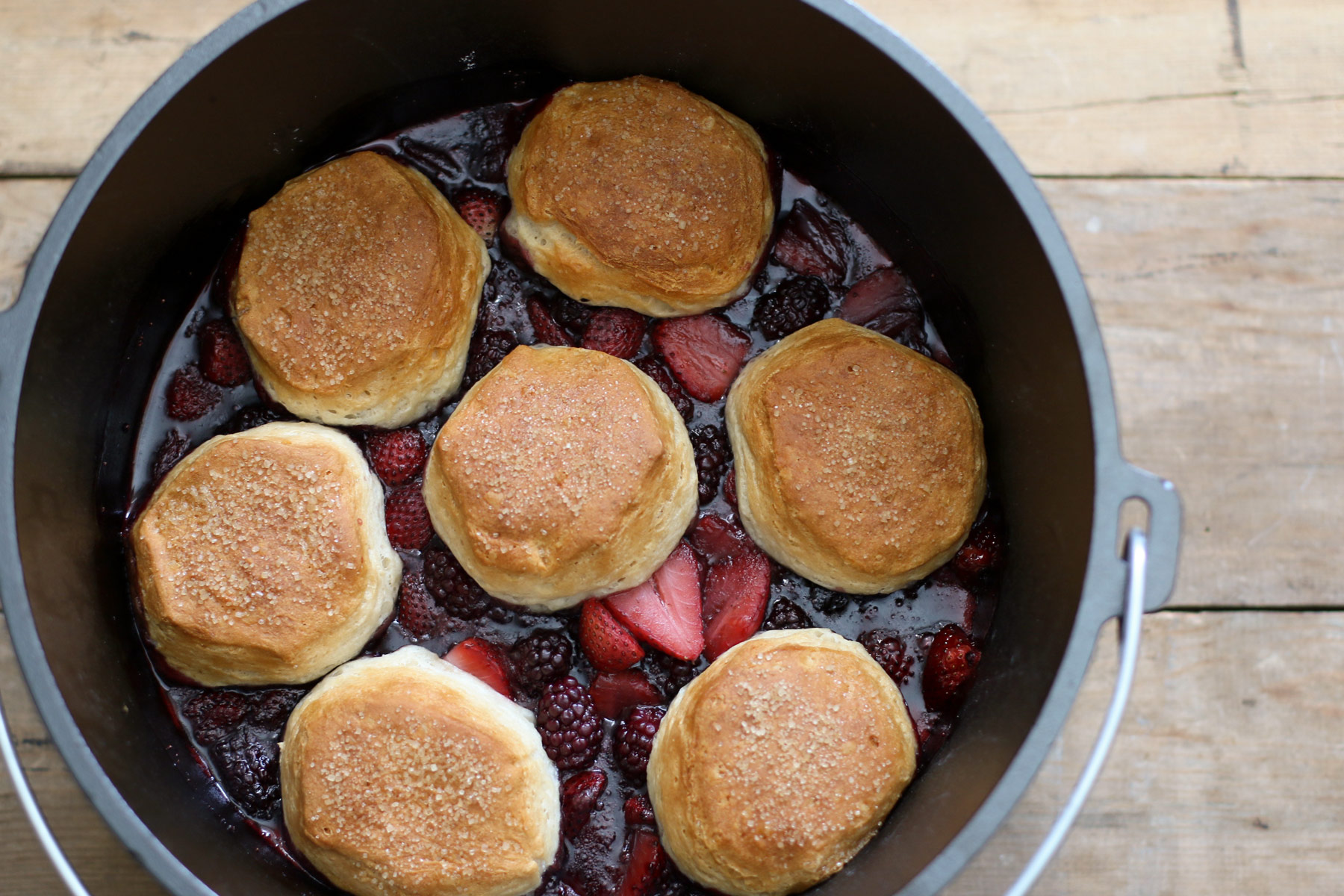 Mixed Berry Dutch Oven Cobbler