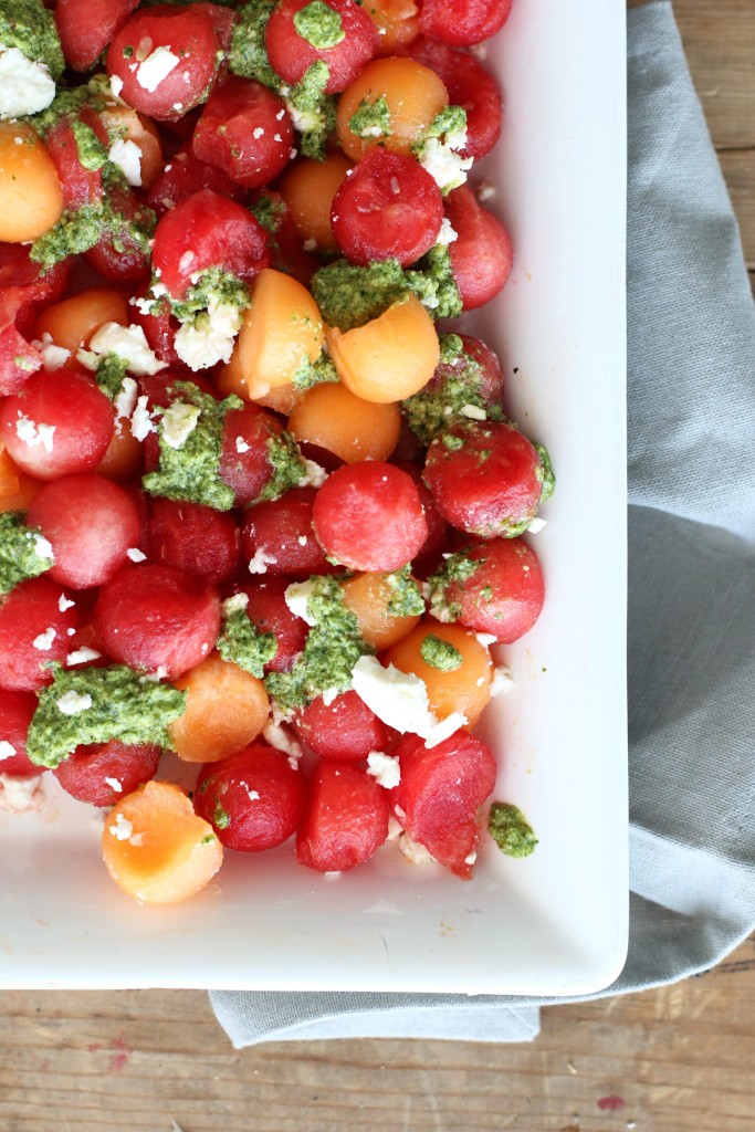 Watermelon Salad with Mint Pesto