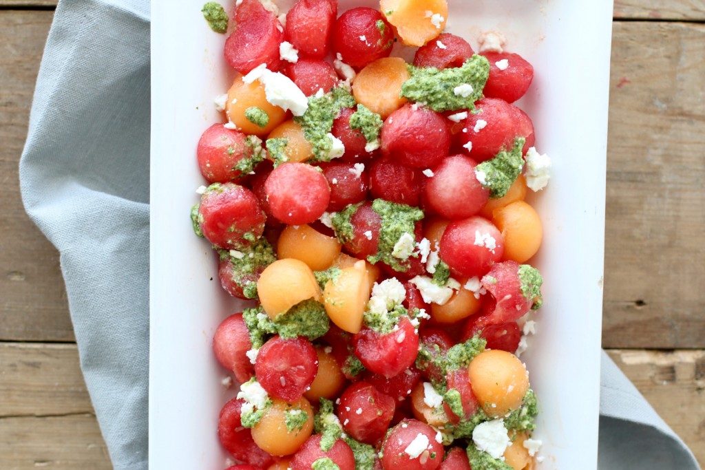 Watermelon Salad with Mint Pesto