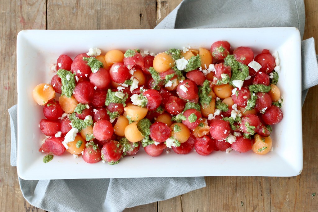 Watermelon Salad with Mint Pesto