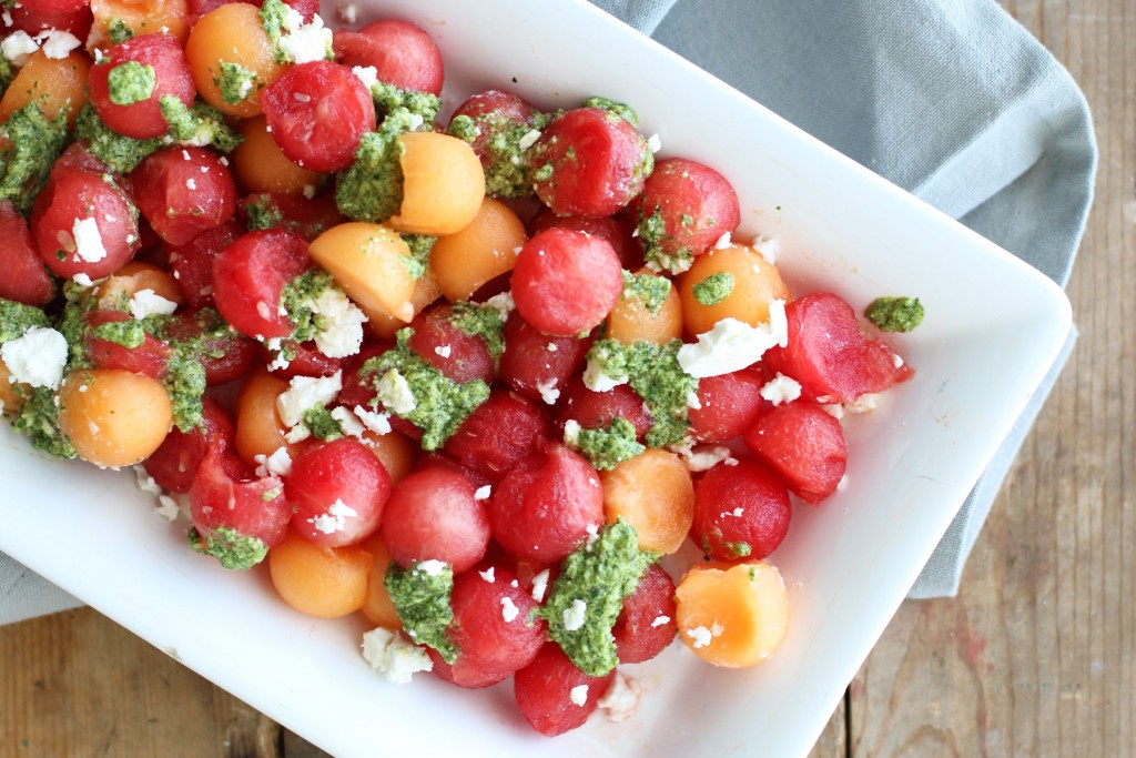 Watermelon Salad with Mint Pesto