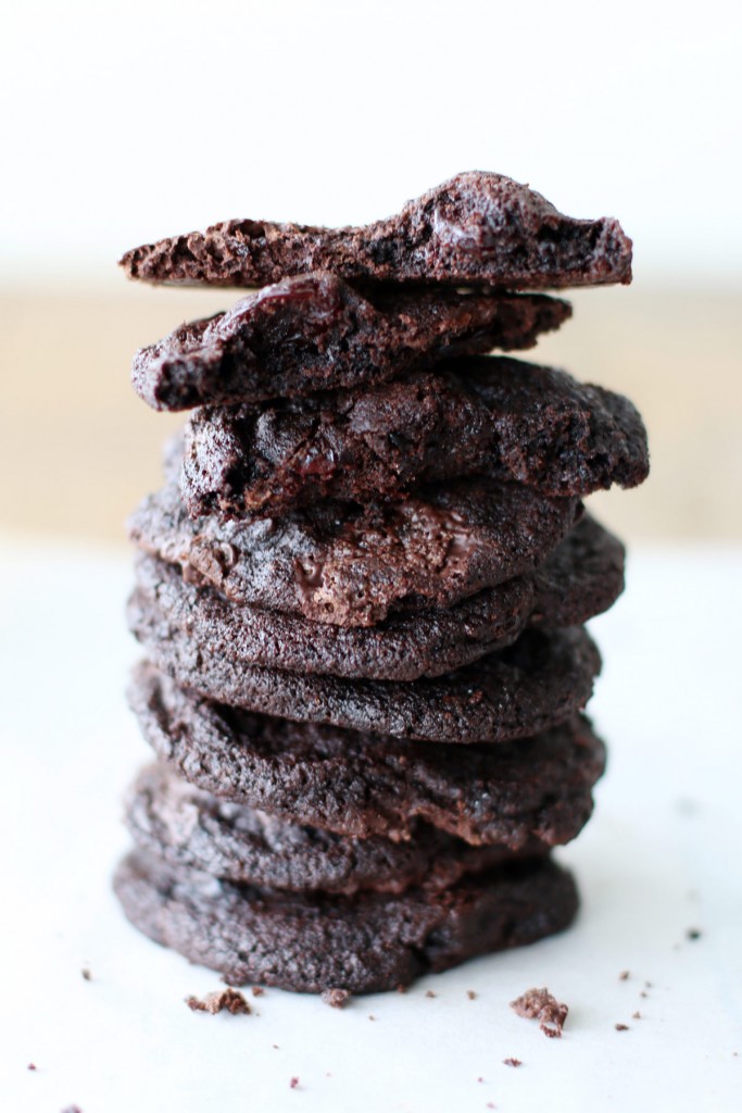 Dark Chocolate Cookies with Sour Cherries