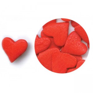 Jumbo Red Heart Confetti Sprinkles - 1/2 Lb