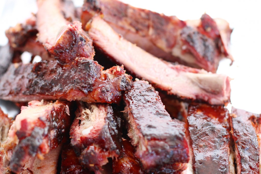 Barbecue Ribs on the smoker