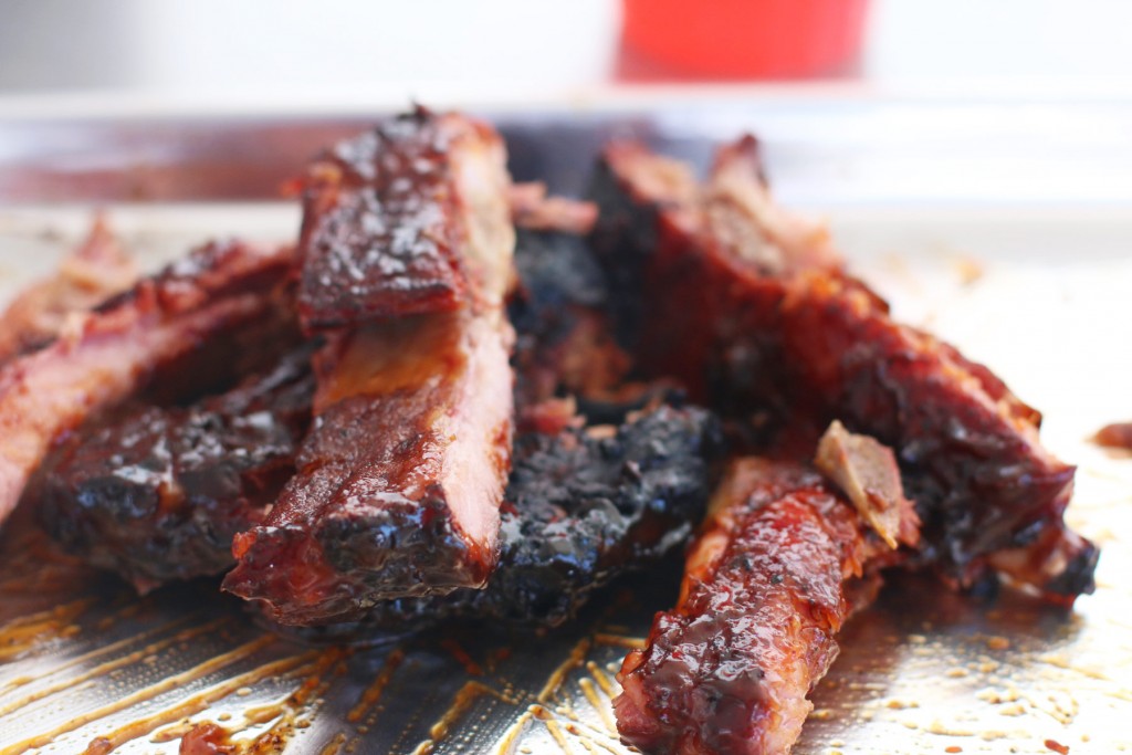 Barbecue Ribs on the smoker