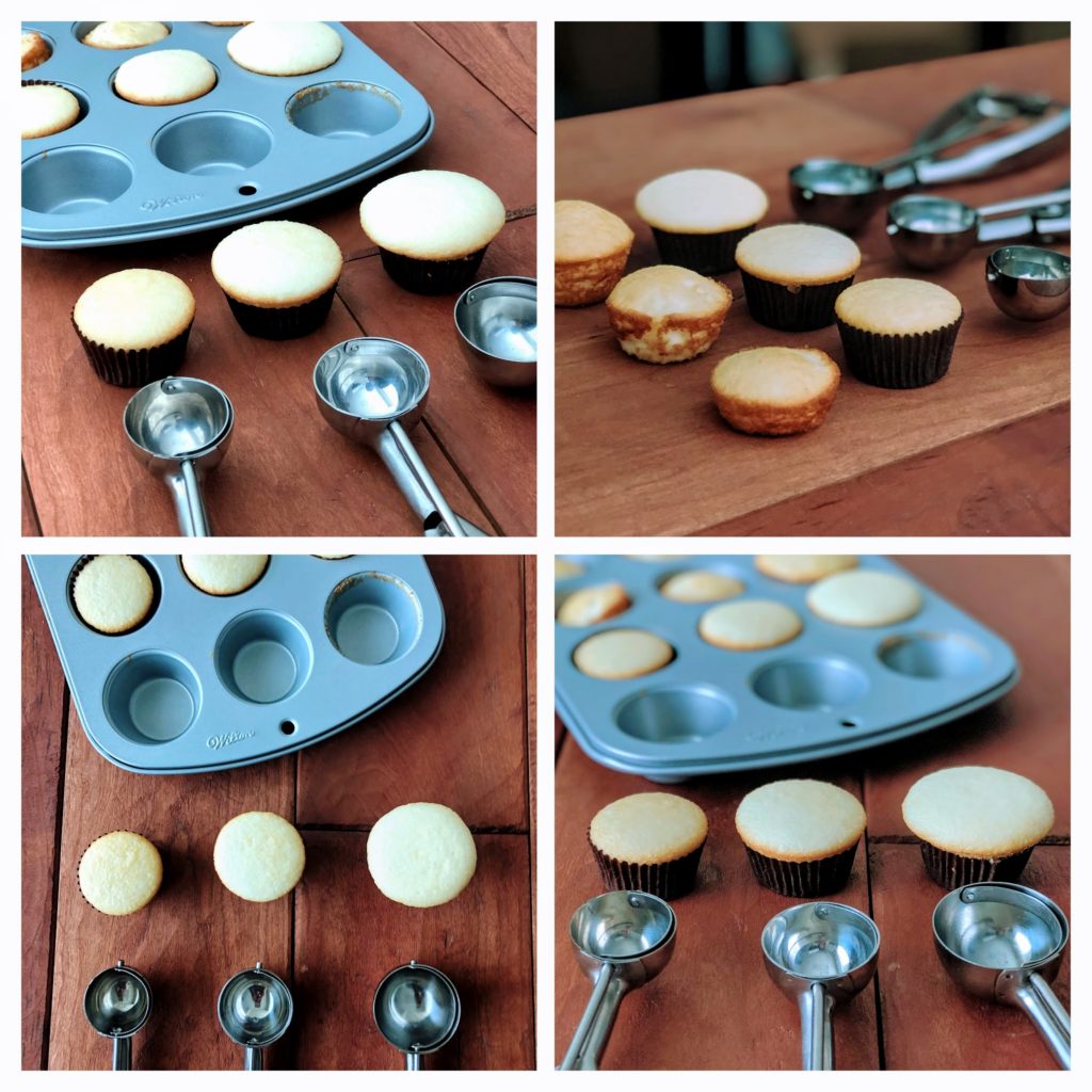 Portion Scoop, 4 OZ Scooper, 8 Disher Scoop, 8 Tbsp Cupcake Scoop, Grey  Handle, for Portion Control, Cookie Dough, Cupcake Batter, Ice Cream