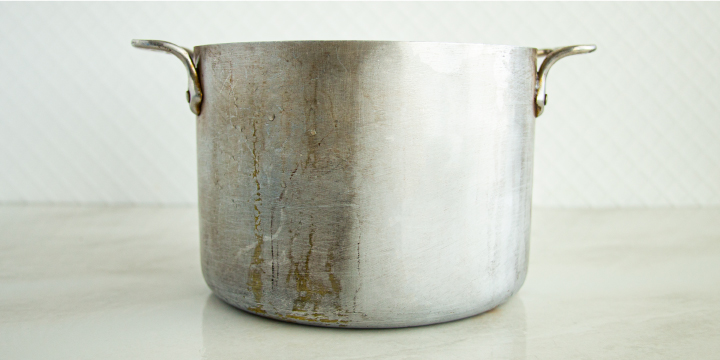 stock pot cleaned with bar keepers friend