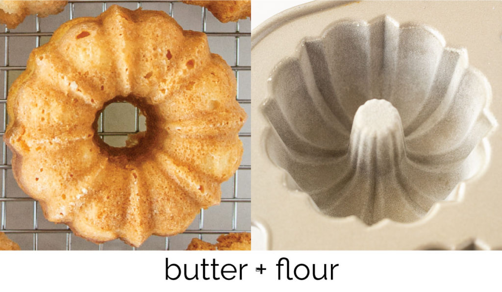 the bundt pan was buttered and floured