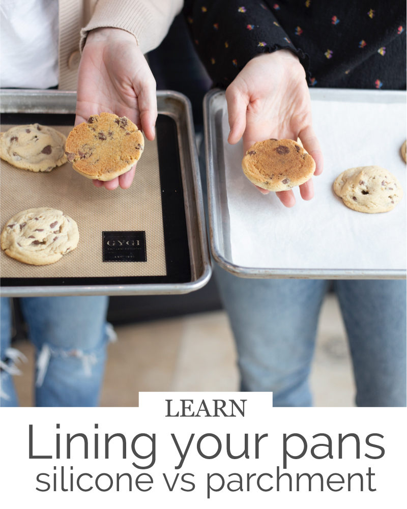 Silicone liners versus parchment paper when baking