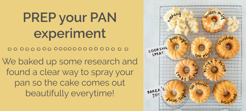 prep your cake pan experiment 