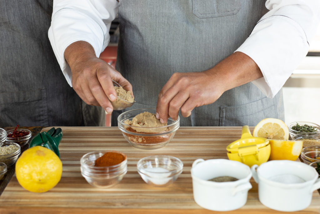 Chef Todd adding brown sugar