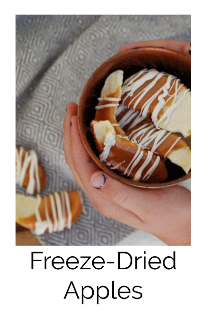 Freeze dried caramel apples