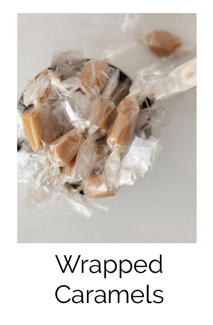 Wrapped caramels for gifting