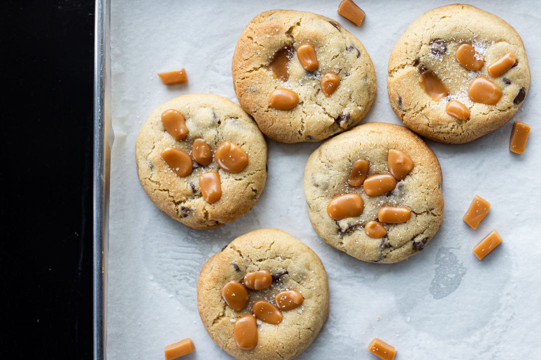 caramel chocolate chip cookies