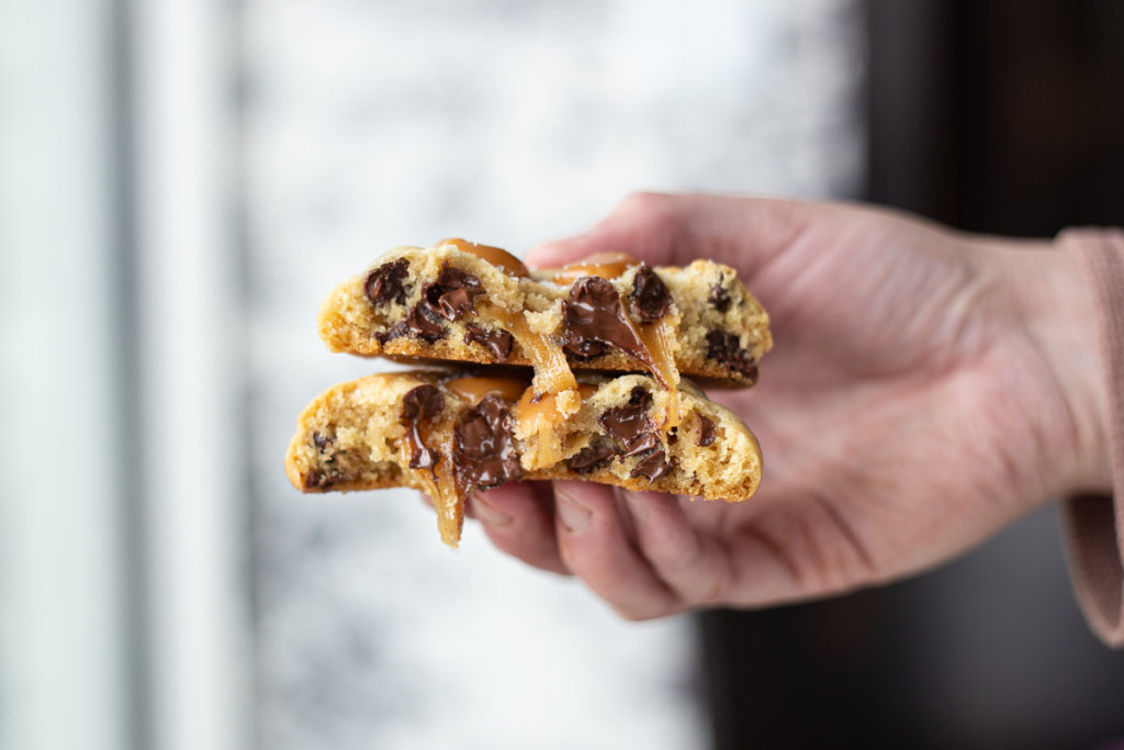 caramel chocolate chip cookies