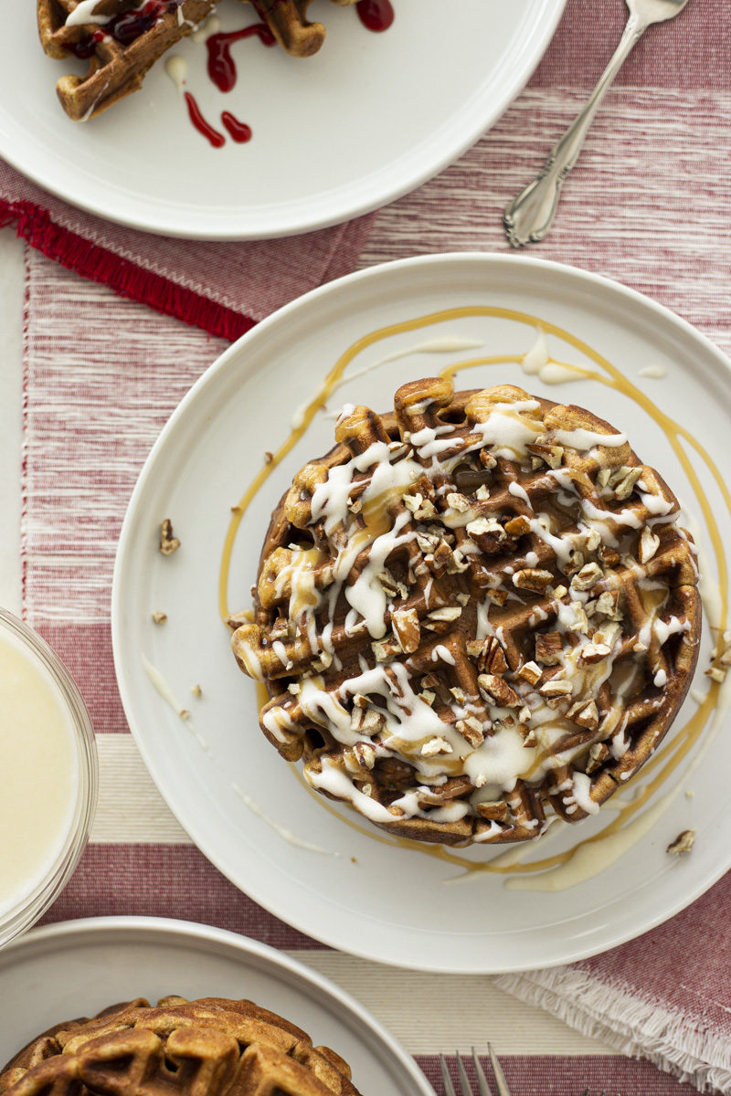 Gingerbread Man Waffles