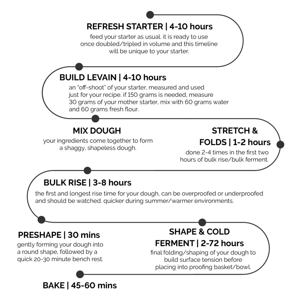 sourdough schedule graphic