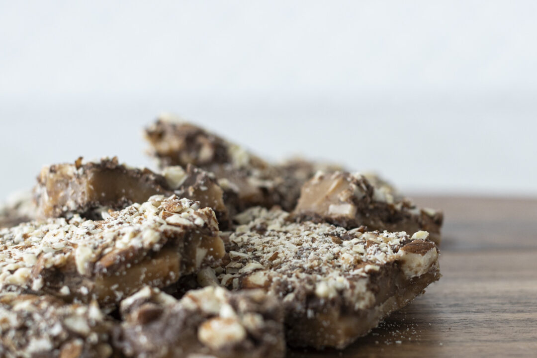 blue ribbon English toffee