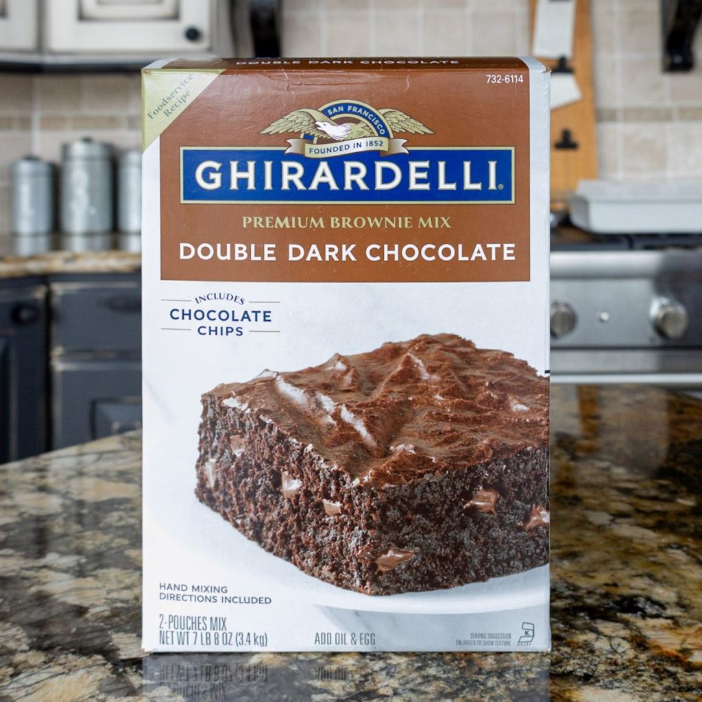 Large box of Ghirardelli brownie mix