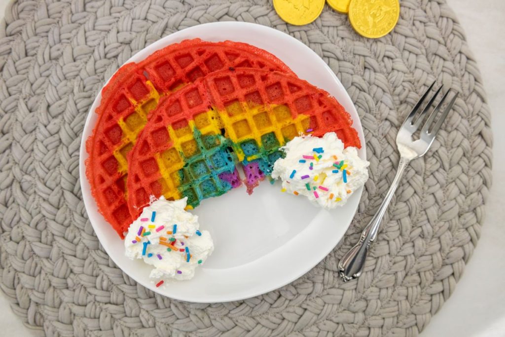 rainbow waffles