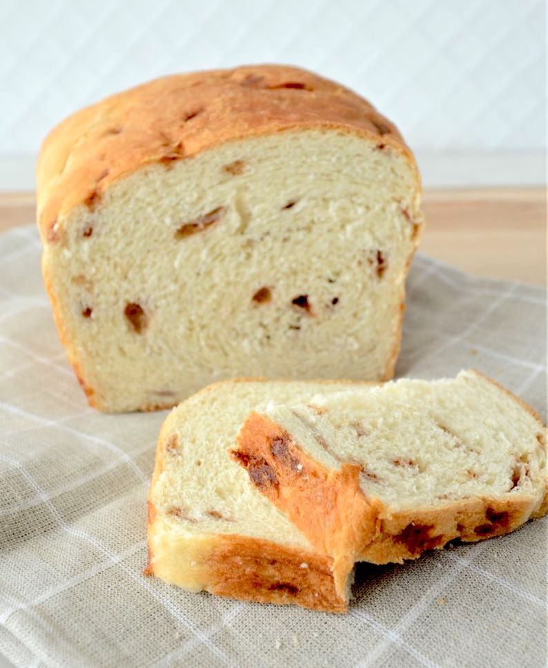 slices of cinnamon chip white bread