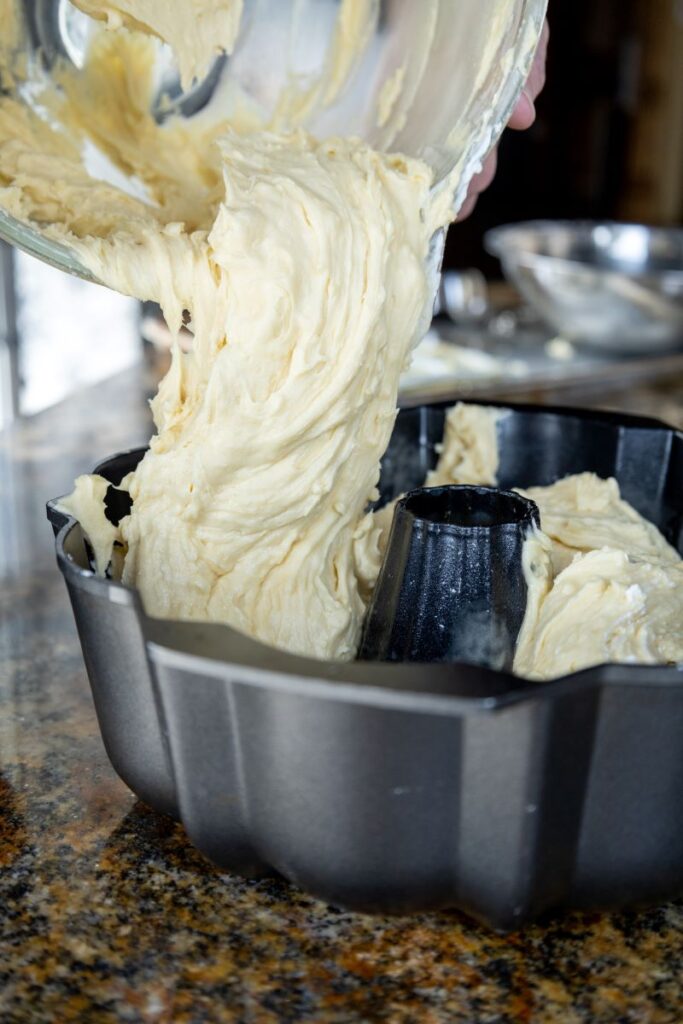 White Chocolate Coconut Bundt Batter