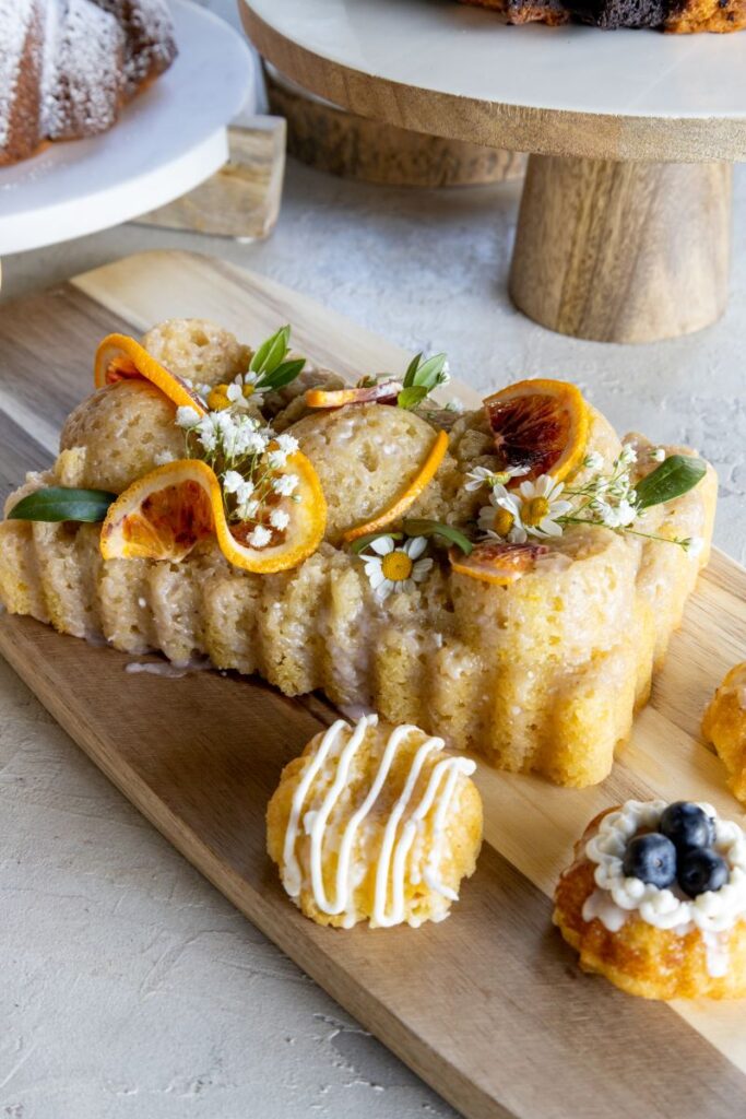 olive oil Bundt with blood orange