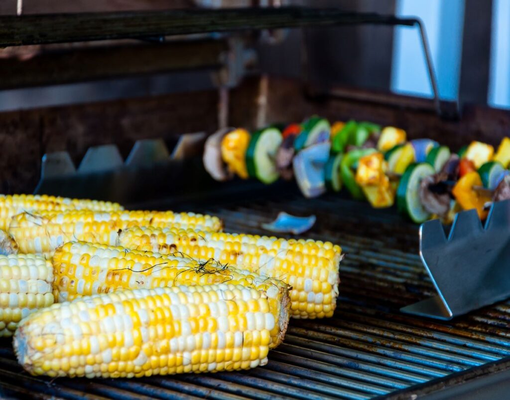 outdoor cooking veggies