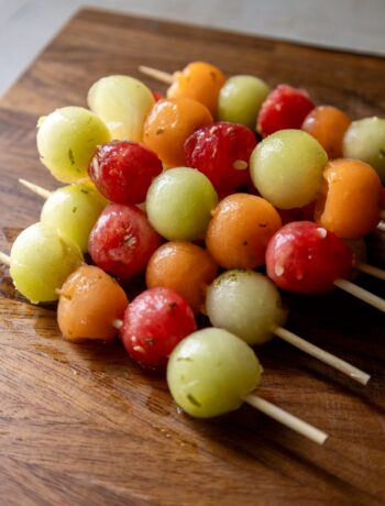 marinated melon appetizer skewers