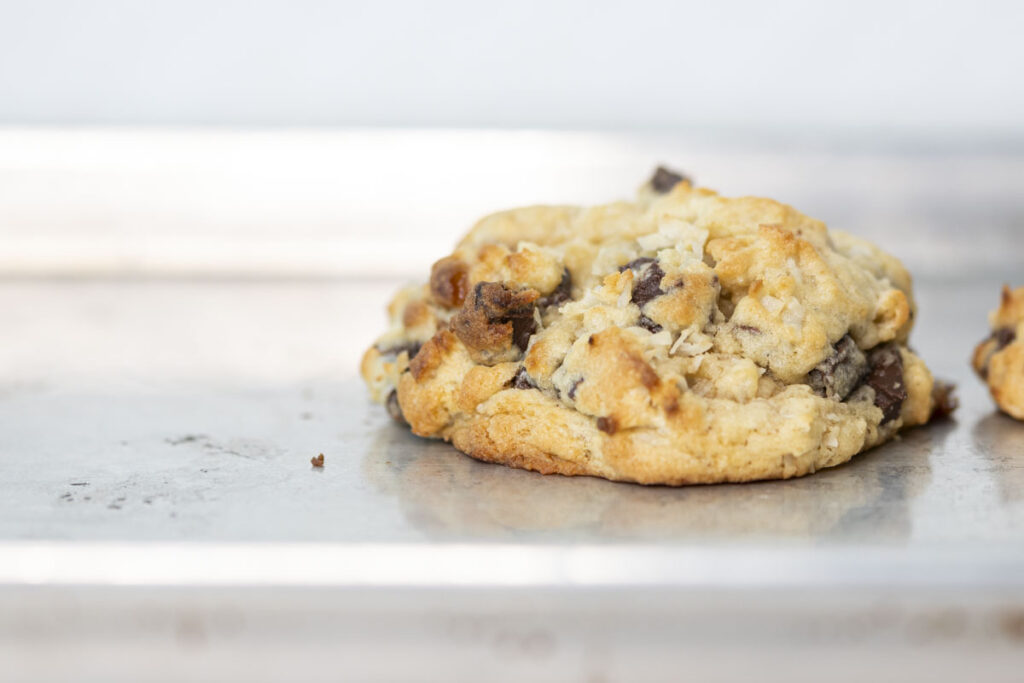 caramel coconut chocolate chip cookies